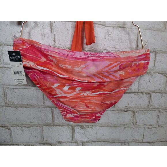 Ralph Lauren Foldover Bottom La Blanca Coral Island Goddess Top 4 NEW - Picture 7 of 11